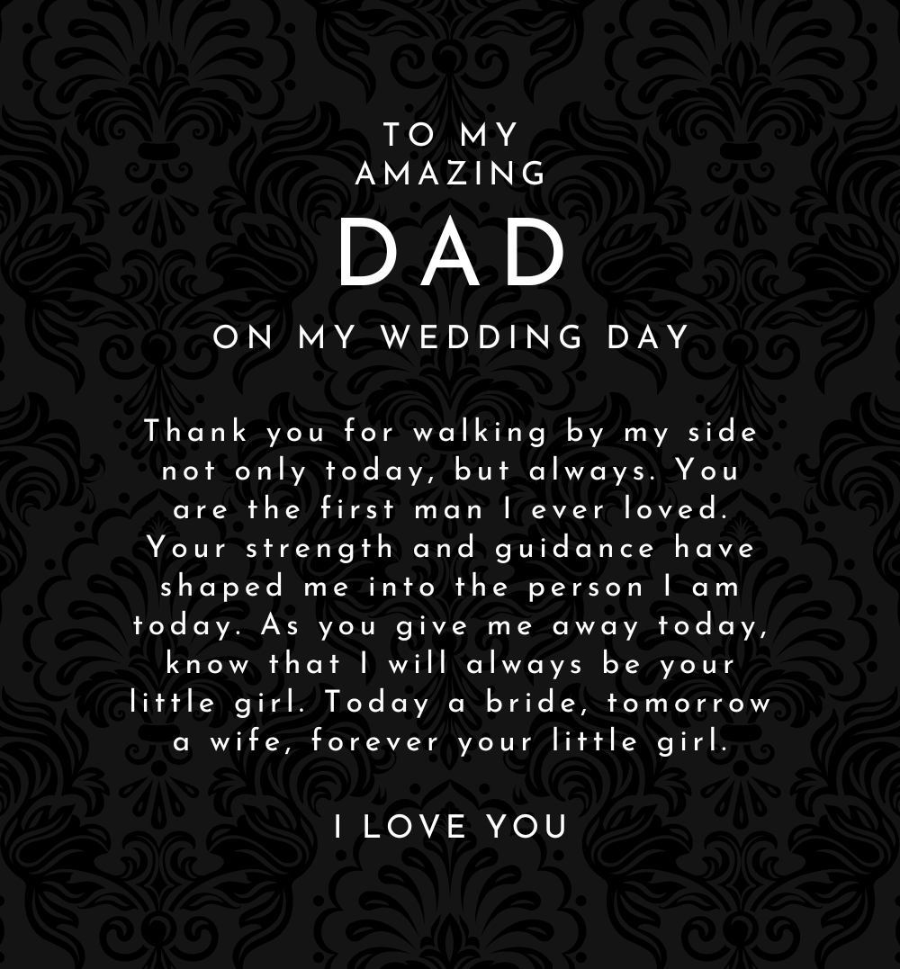 To My Amazing Dad On My Wedding Day Skeleton Watch