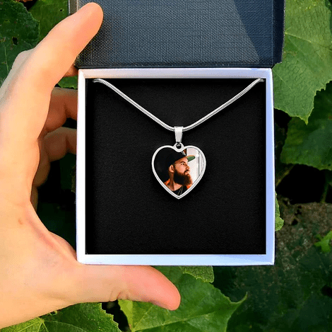 Photo Memorial Heart Necklace