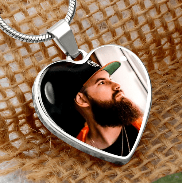 Photo Memorial Heart Necklace