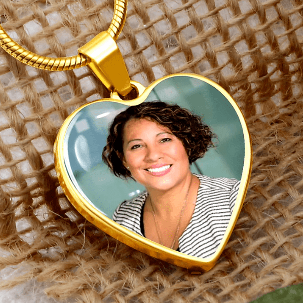 Photo Memorial Heart Necklace