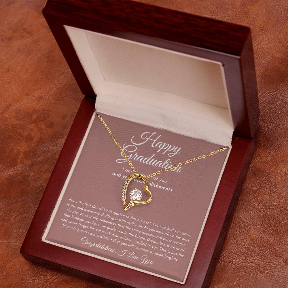 Happy Graduation (I Am So Proud) Forever Love Necklace