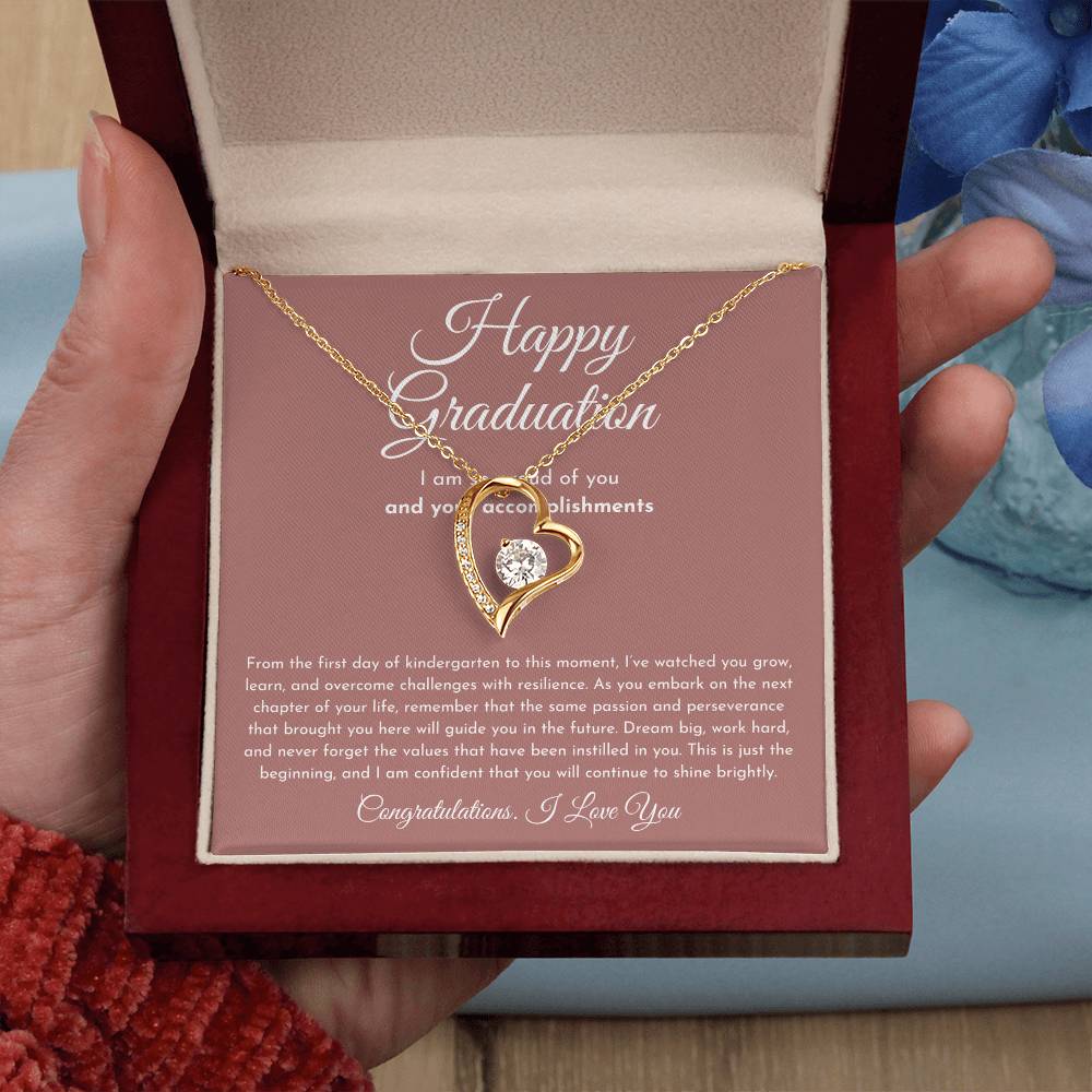 Happy Graduation (I Am So Proud) Forever Love Necklace
