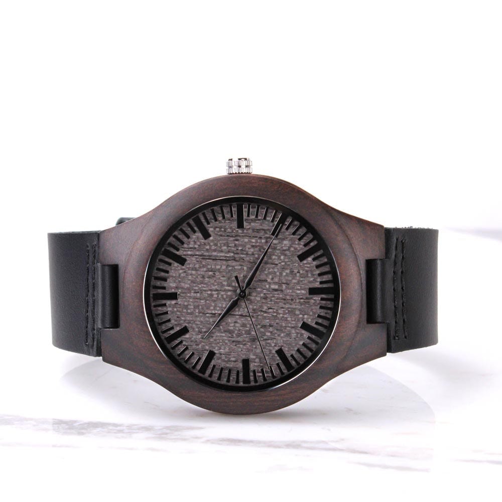 To My Dad (I Am Forever Grateful) Engraved Wooden Watch