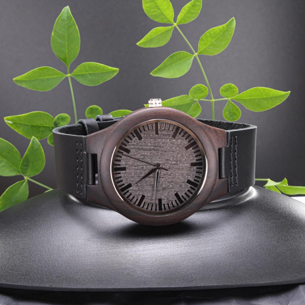 To My Dad (I Am Forever Grateful) Engraved Wooden Watch