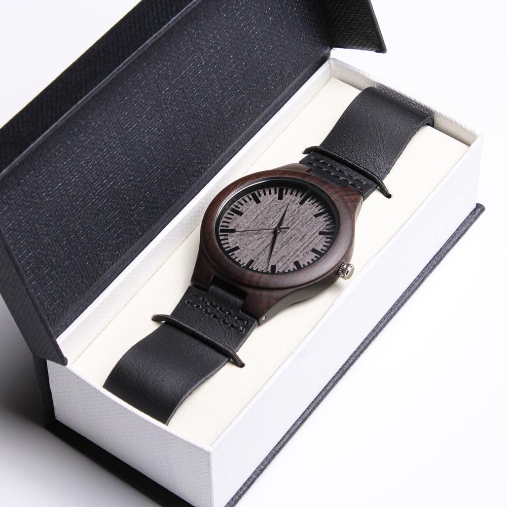 To My Dad (I Am Forever Grateful) Engraved Wooden Watch