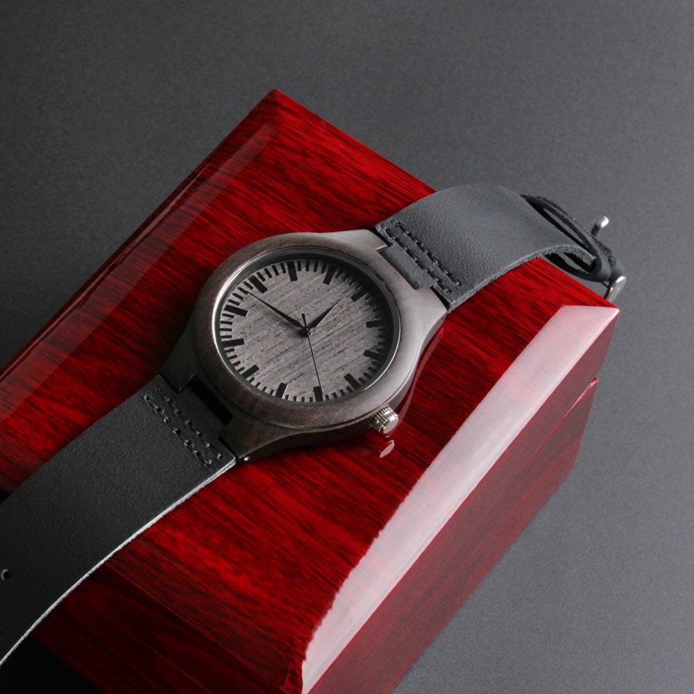 To My Dad (I Am Forever Grateful) Engraved Wooden Watch