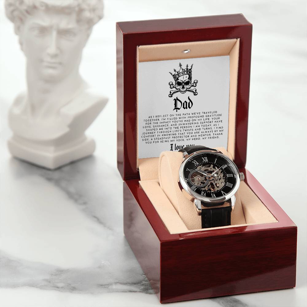 Skull King Dad Openwork Watch