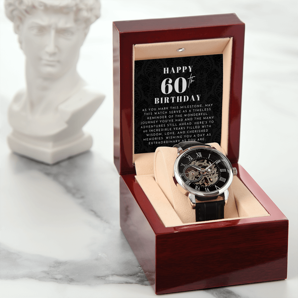 Happy 60th Birthday Skeleton Watch