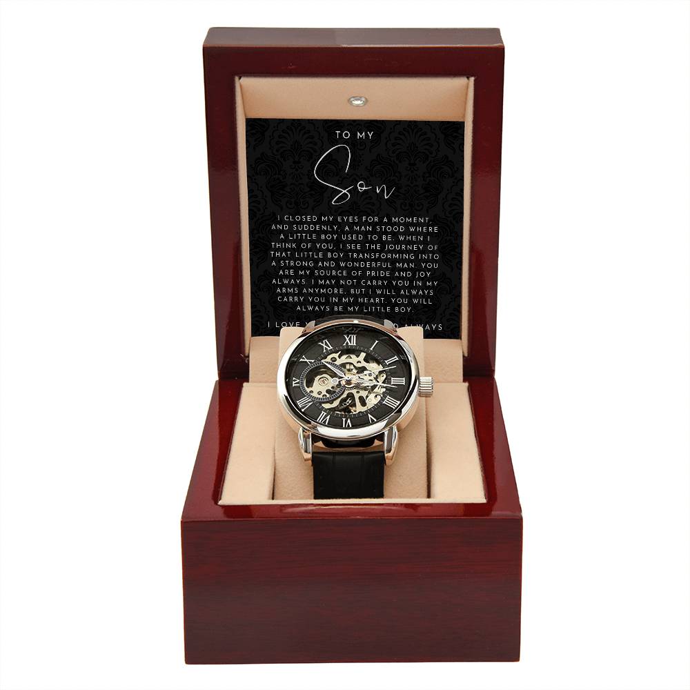To My Son (I Closed My Eyes) Skeleton Watch