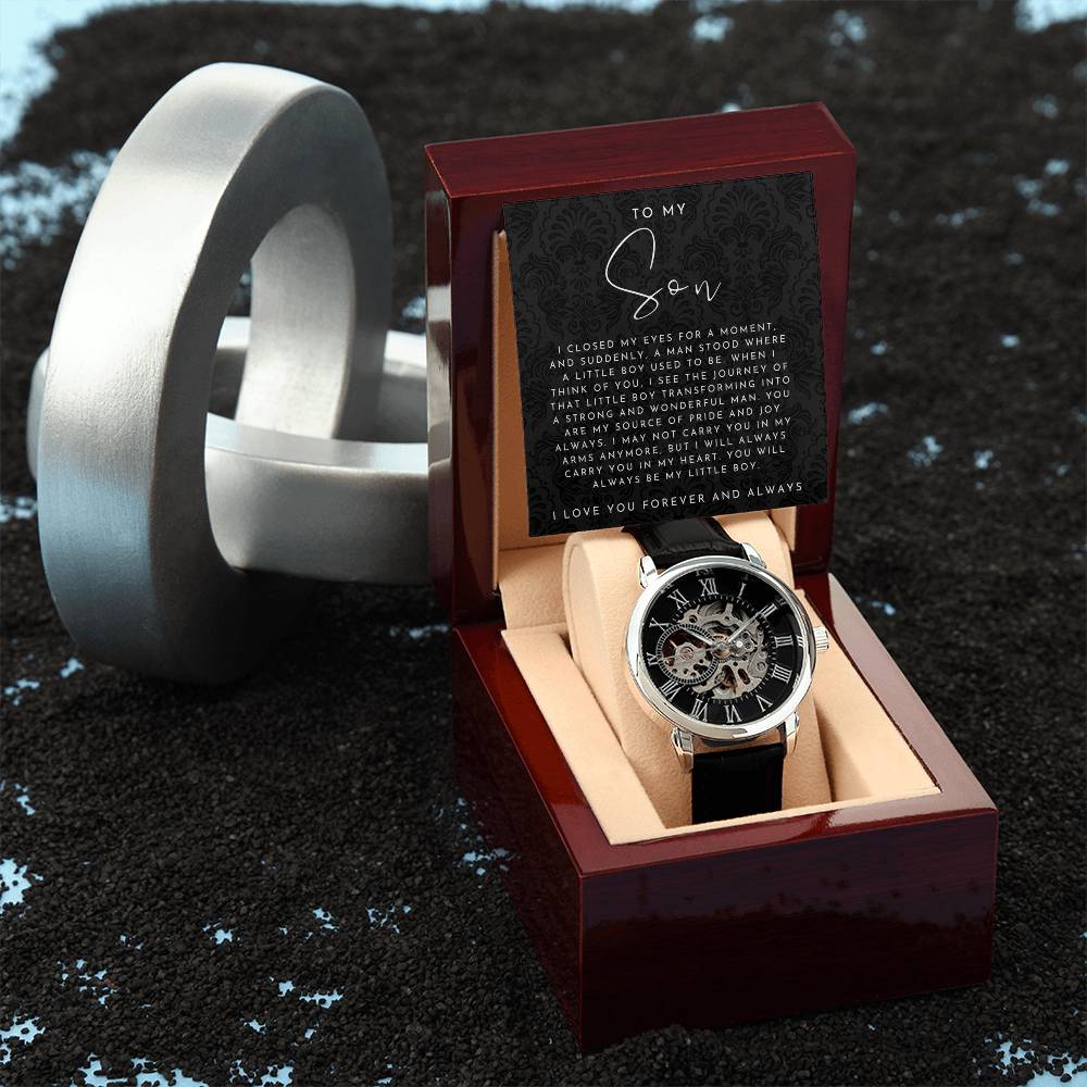 To My Son (I Closed My Eyes) Skeleton Watch