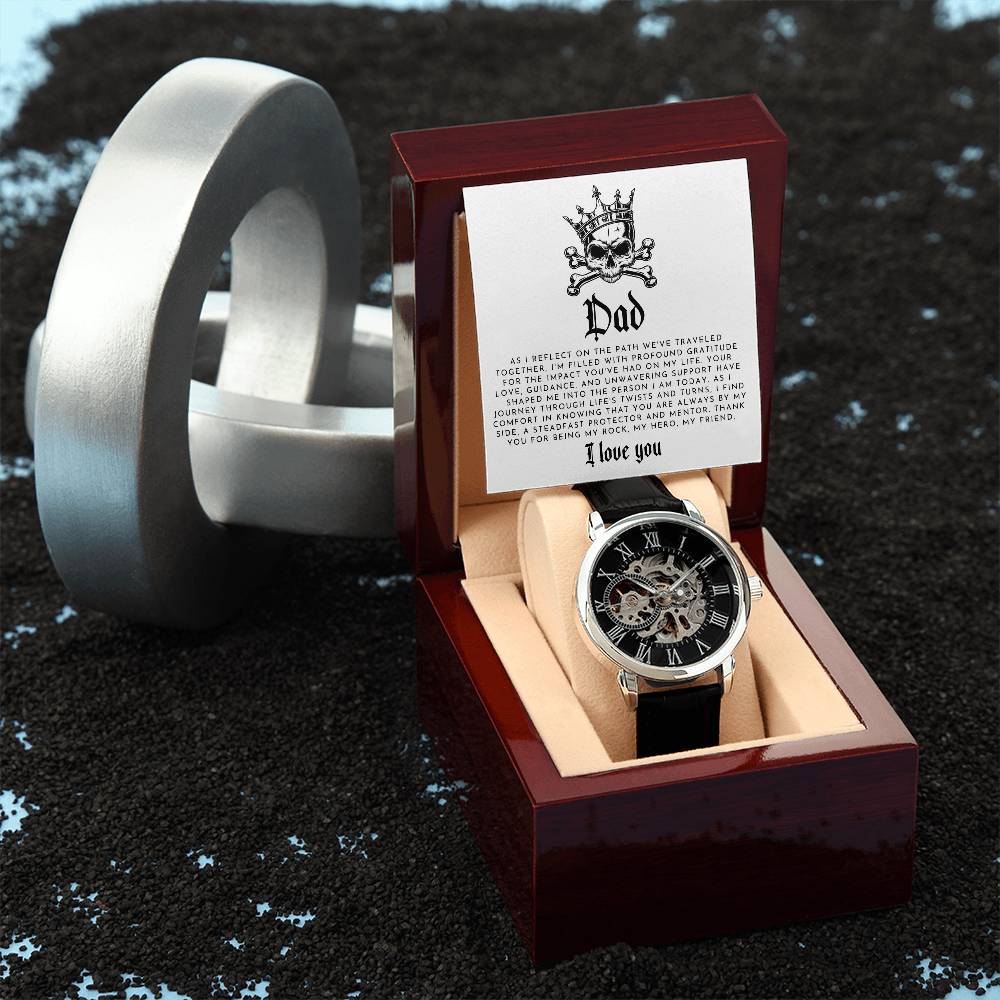 Skull King Dad Openwork Watch