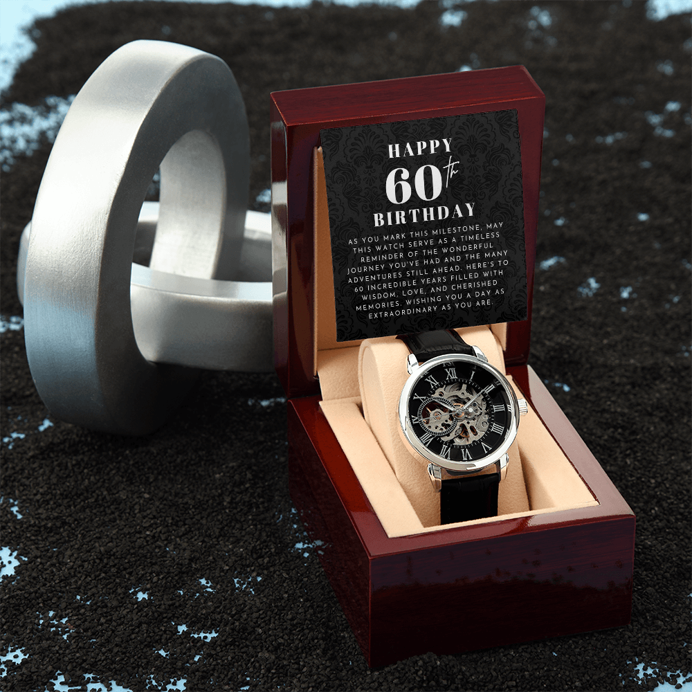 Happy 60th Birthday Skeleton Watch
