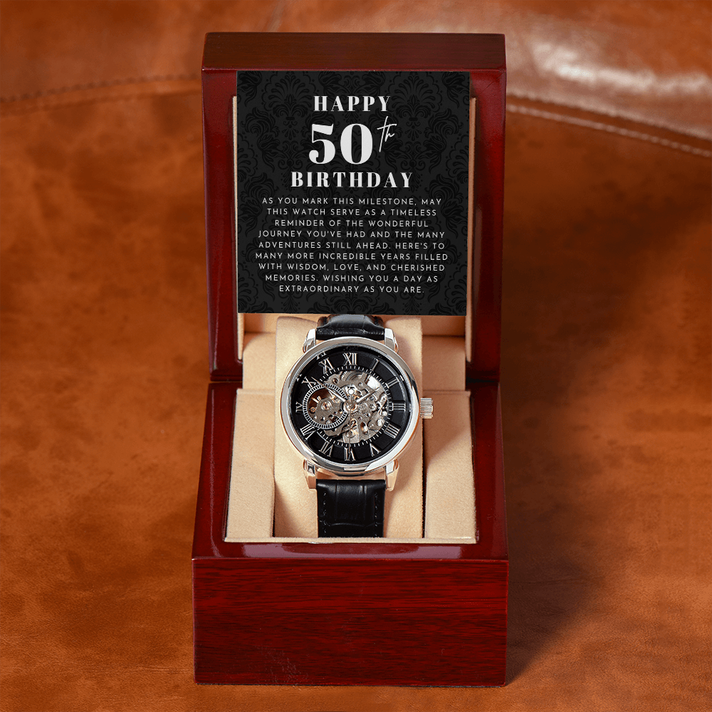Happy 50th Birthday Skeleton Watch