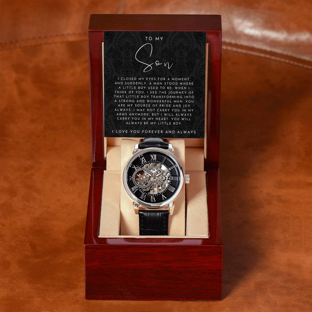 To My Son (I Closed My Eyes) Skeleton Watch
