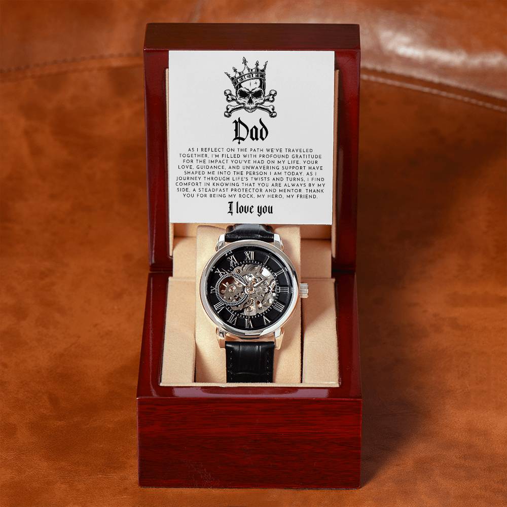 Skull King Dad Openwork Watch
