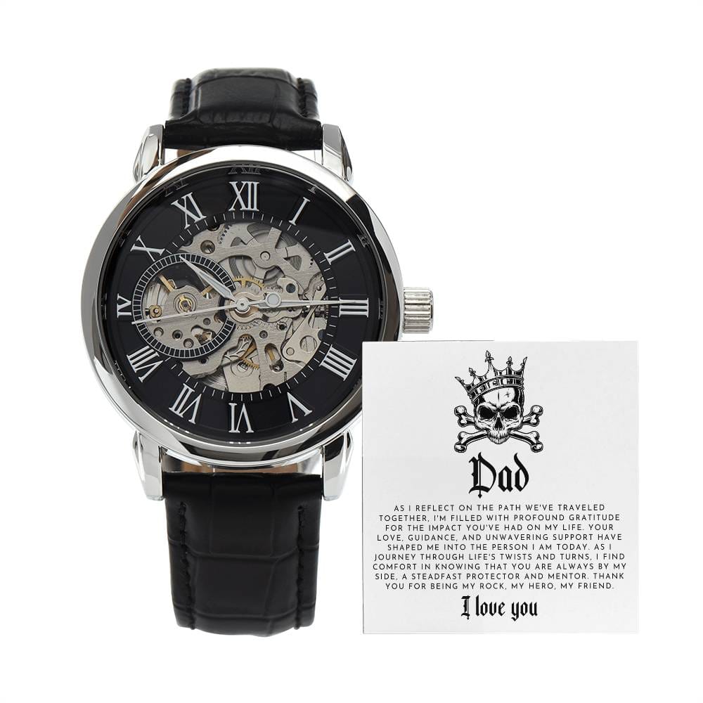 Skull King Dad Openwork Watch