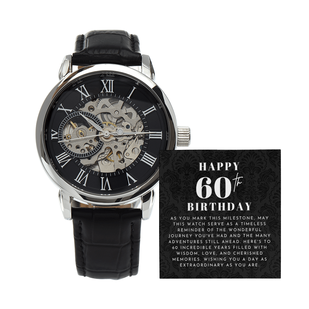 Happy 60th Birthday Skeleton Watch