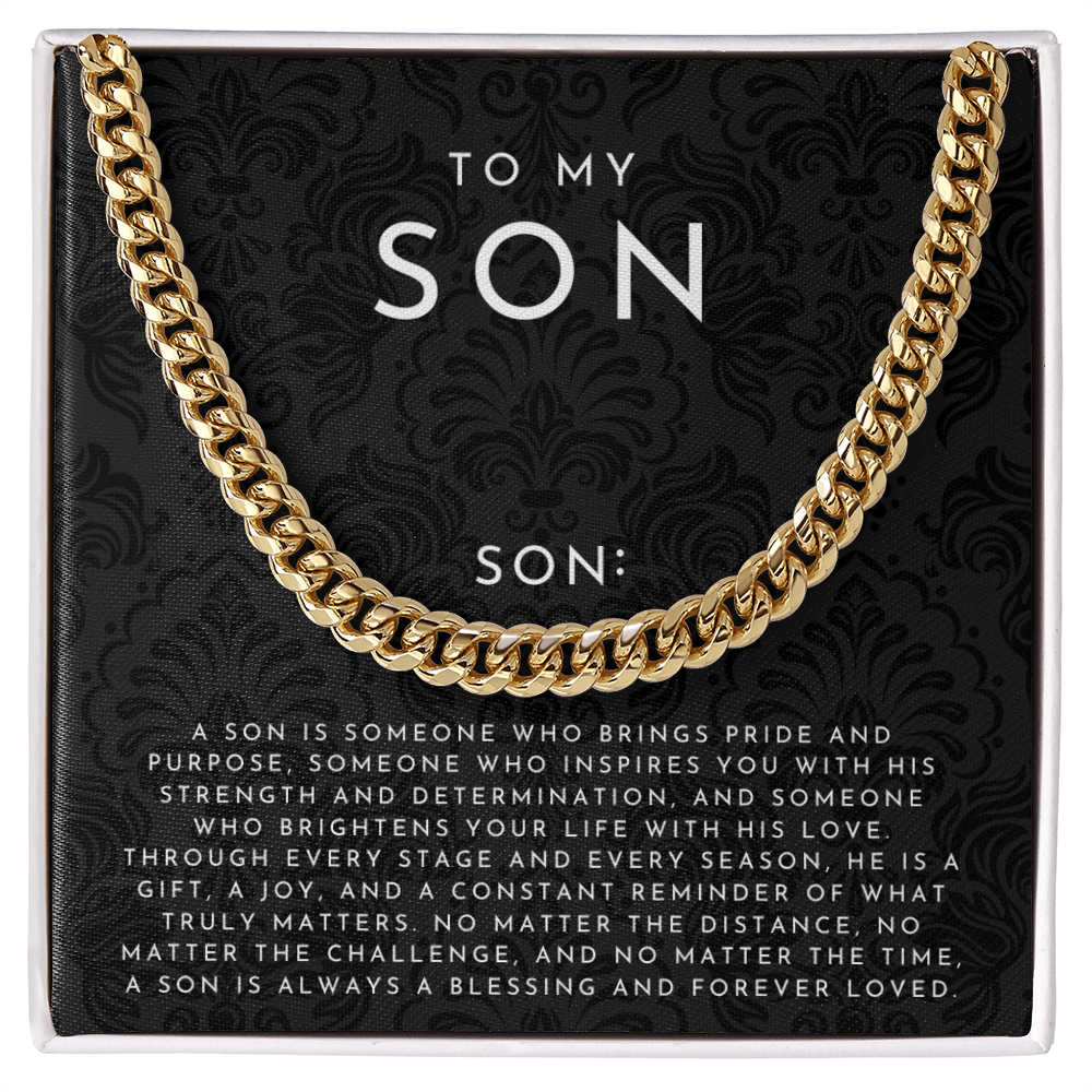 To My Son Definition Necklace