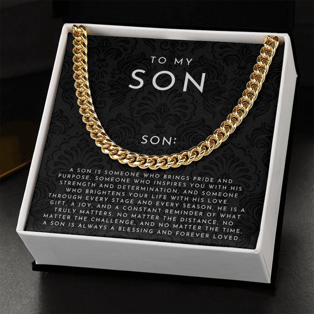 To My Son Definition Necklace
