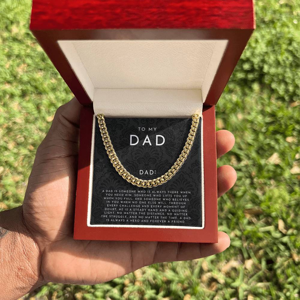 To My Dad Definition Necklace
