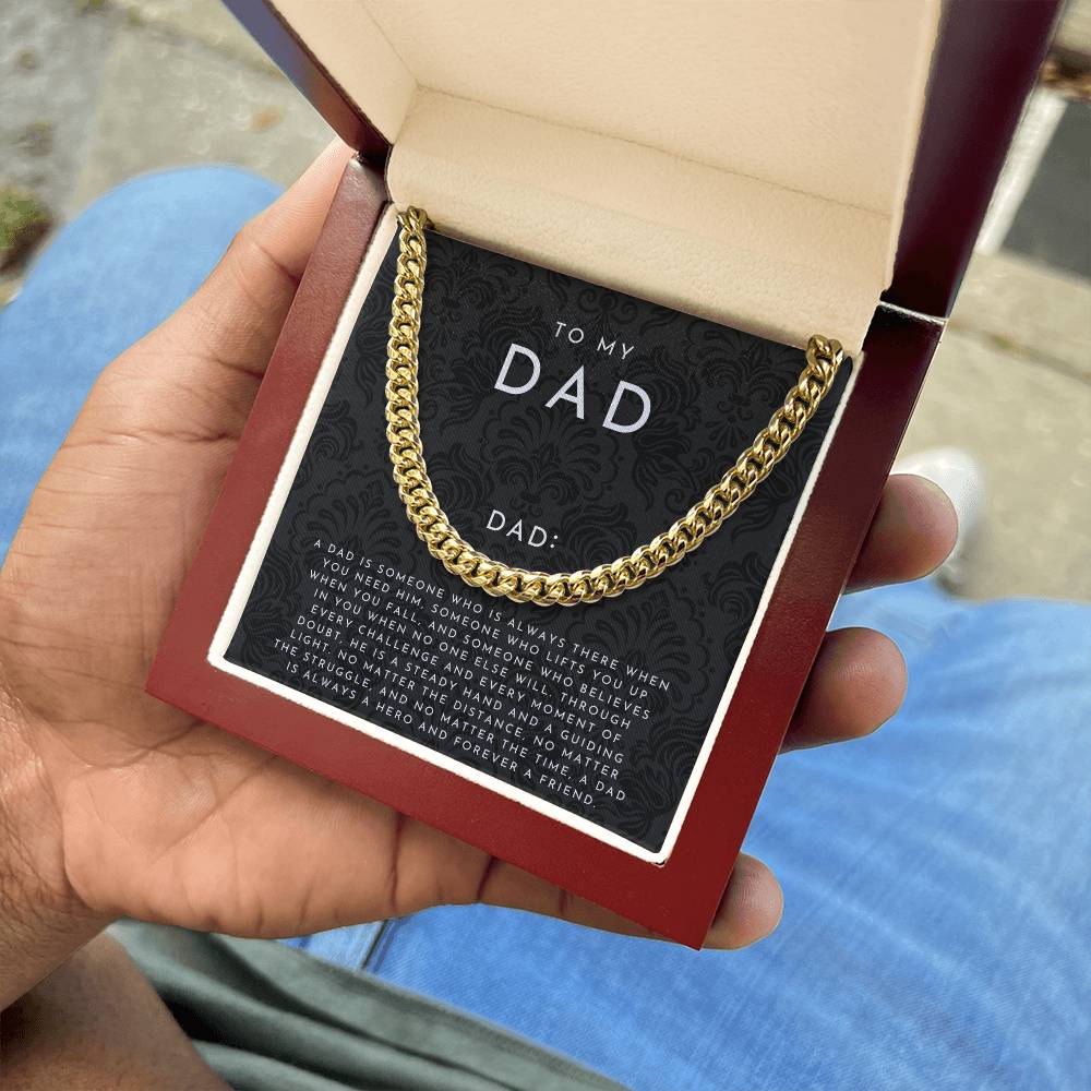 To My Dad Definition Necklace