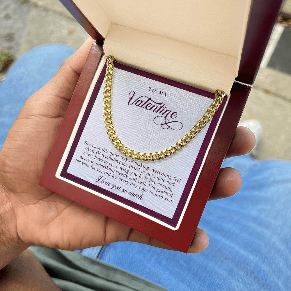 To My Valentine Necklace For Him