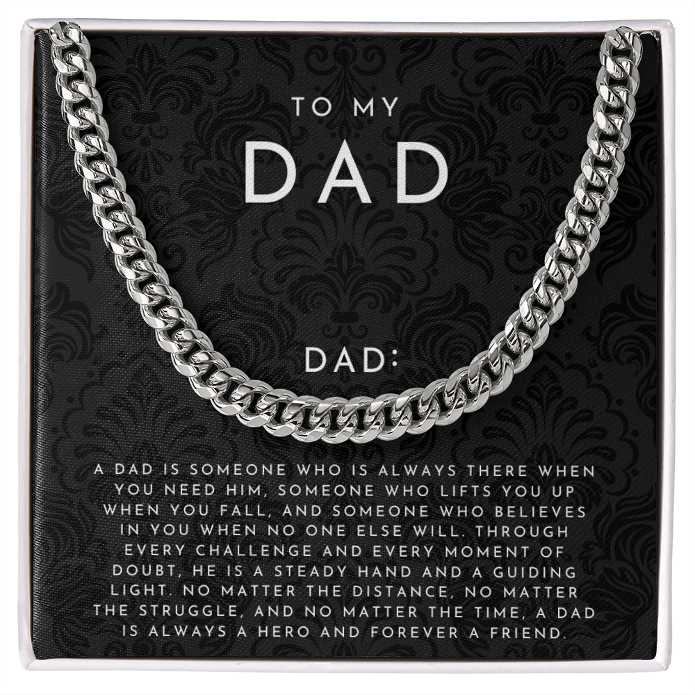 To My Dad Definition Necklace