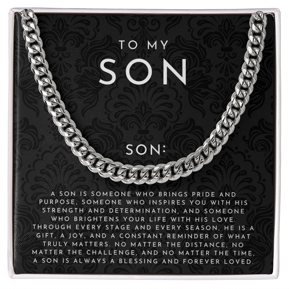 To My Son Definition Necklace