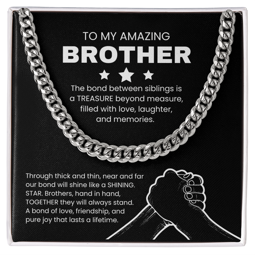 To My Amazing Brother Necklace From Brother