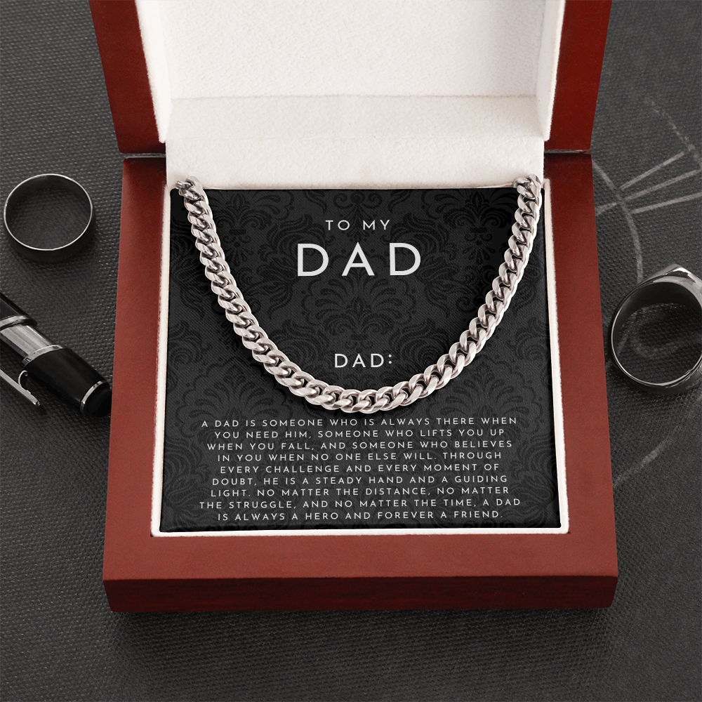 To My Dad Definition Necklace