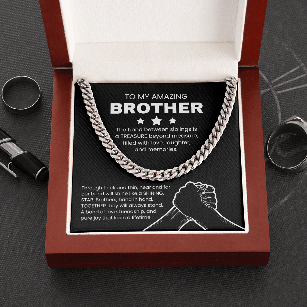 To My Amazing Brother Necklace From Brother
