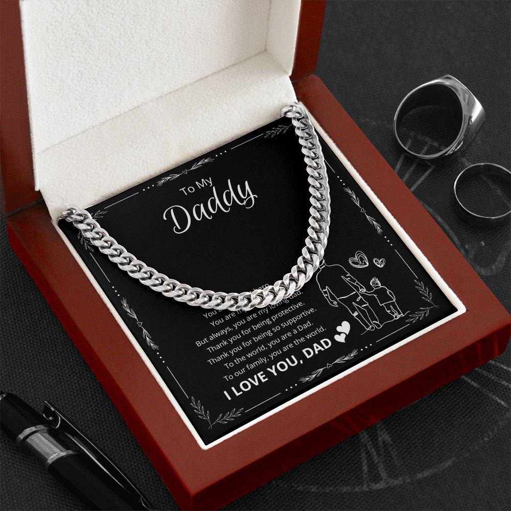 To My Daddy My First Hero Necklace
