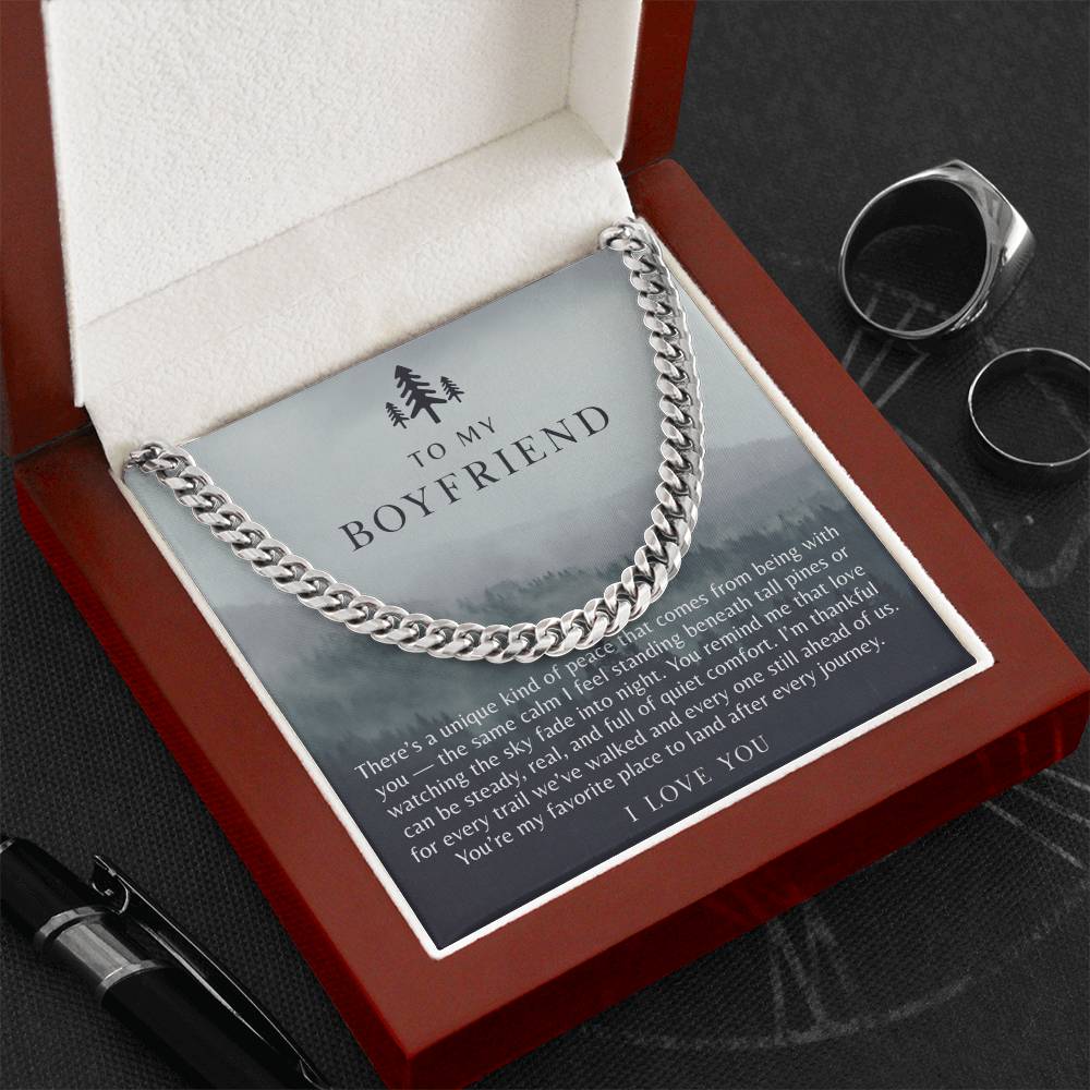 To My Boyfriend Necklace (A Unique Kind Of Peace)