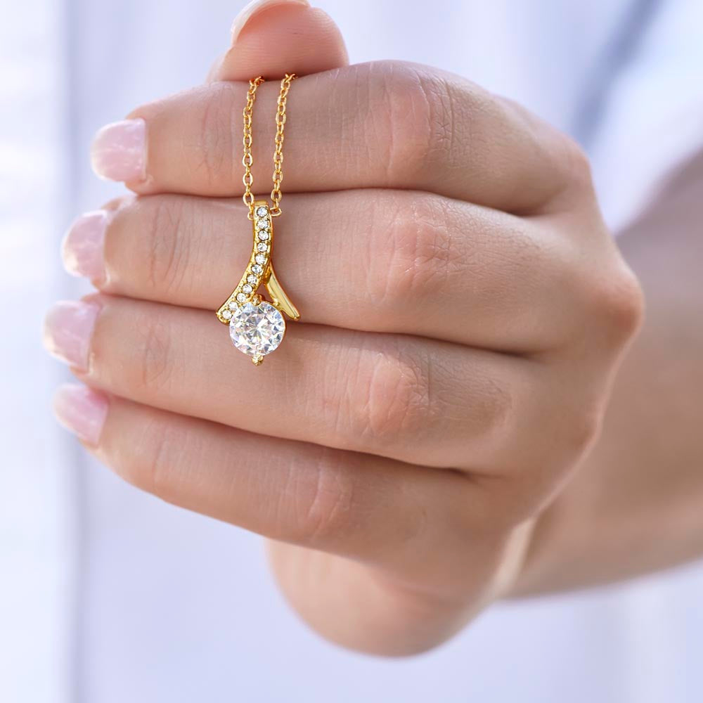 Mom Wedding Day Necklace | Forever Your Girl Peachy Floral