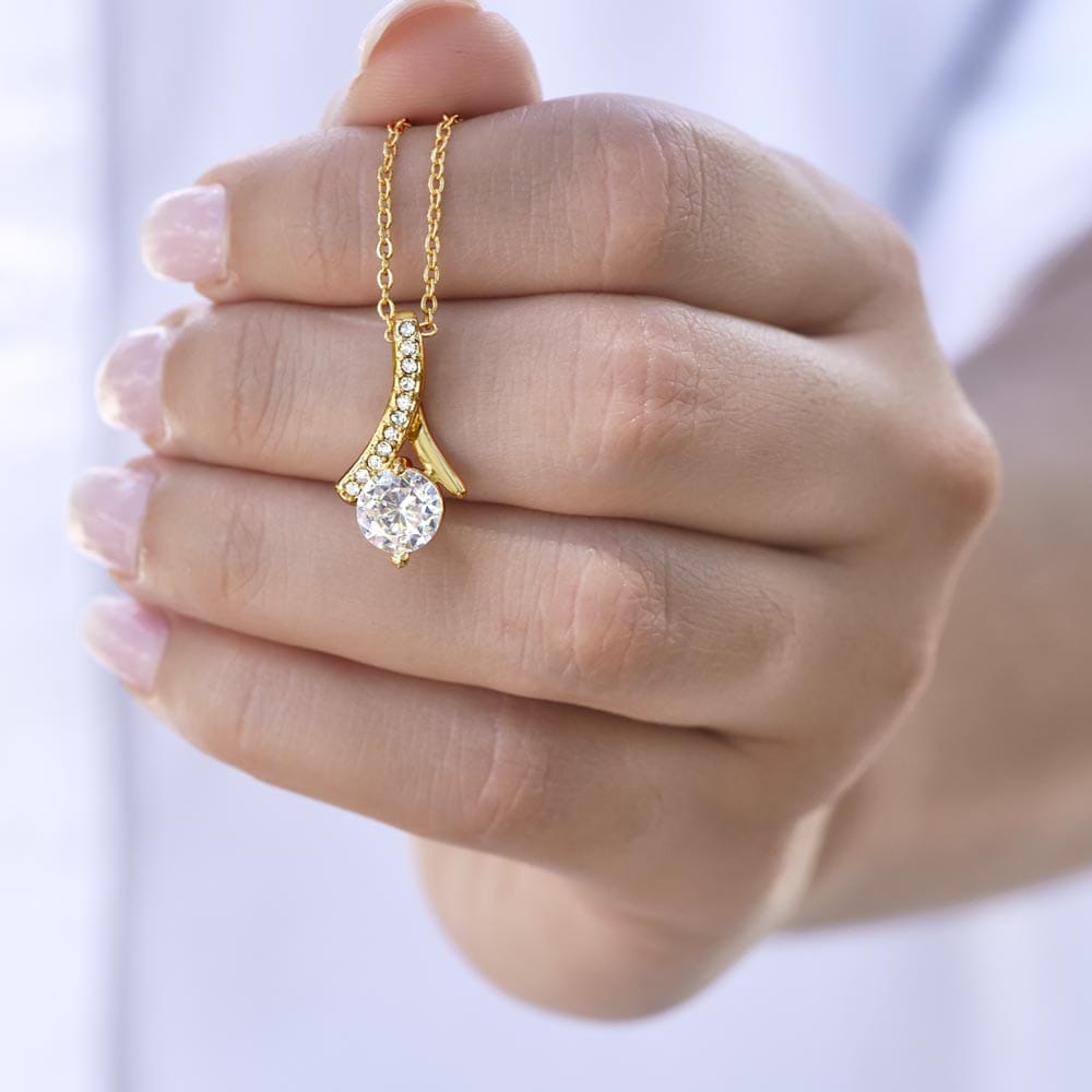 Mom Wedding Day Necklace | Forever Your Girl Peachy Floral