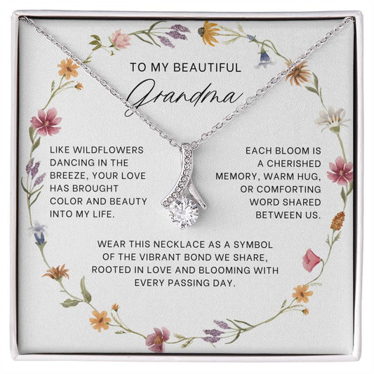 Wildflower Wreath Beautiful Grandma Necklace