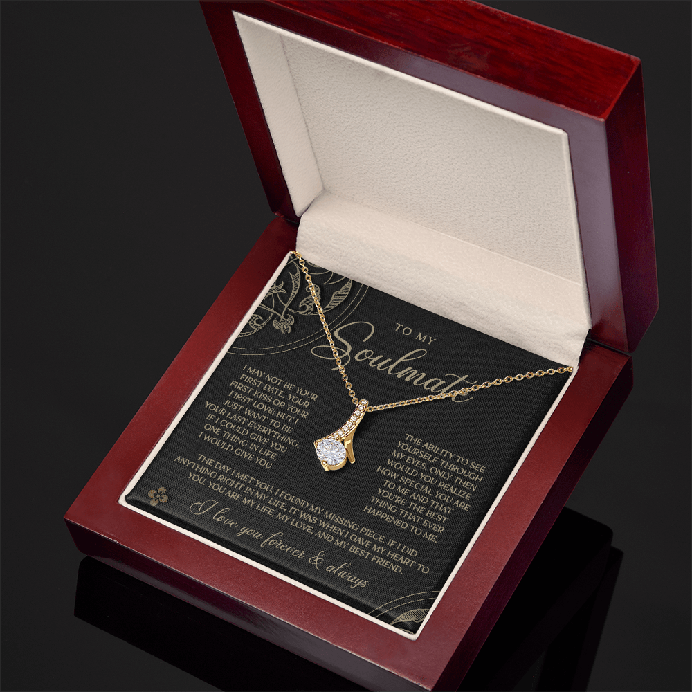 Gold & Black Forever Soulmate Necklace