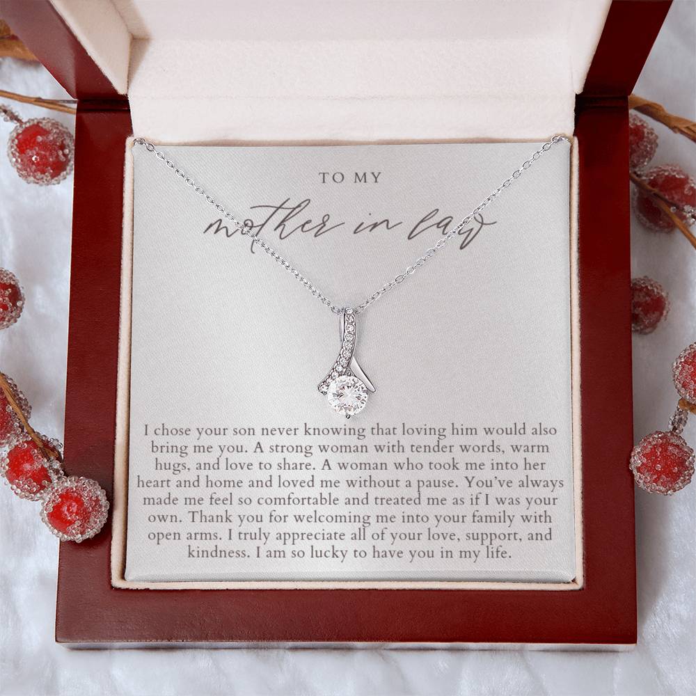 To My Mother In Law Necklace | Elegant Pearlescence