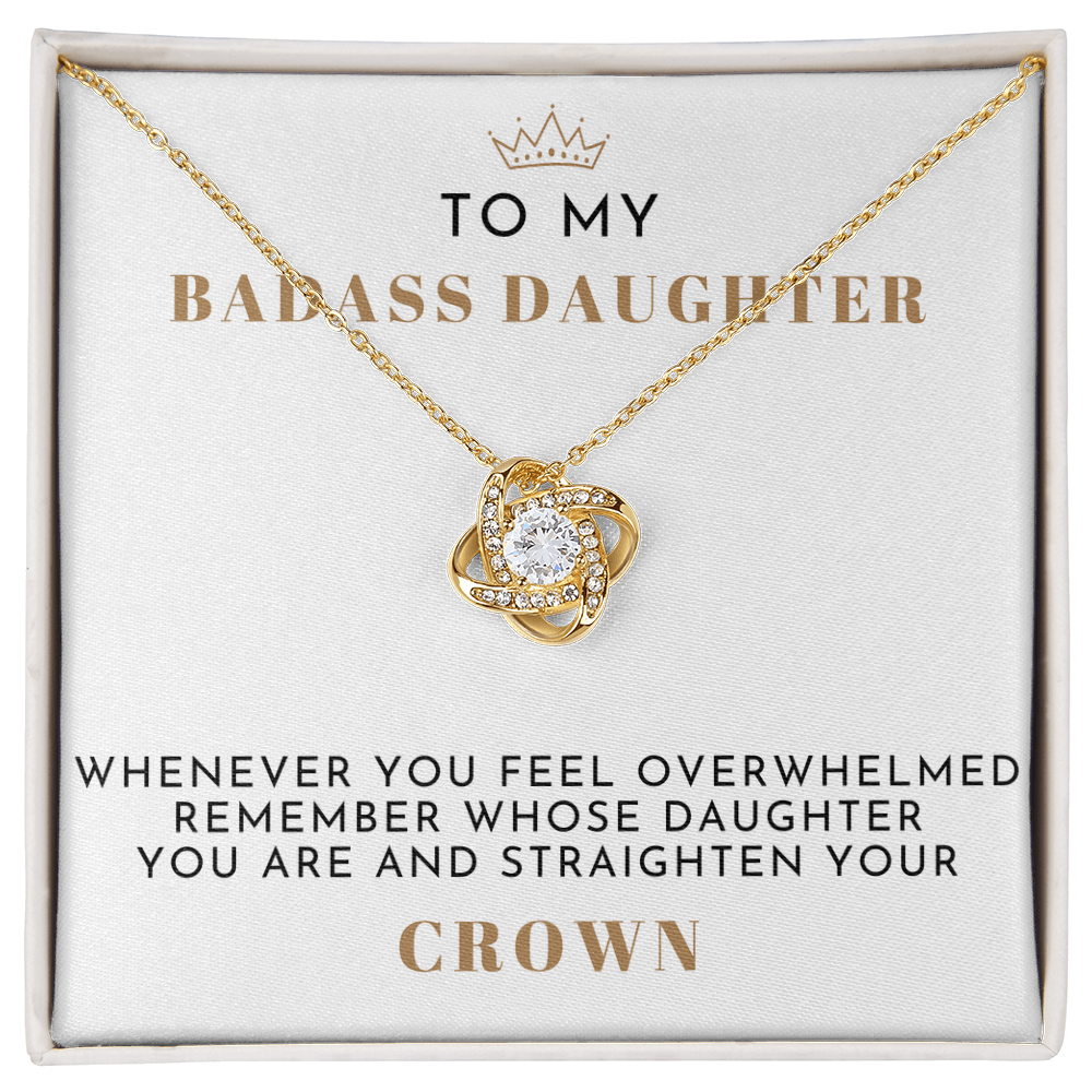 To My Badass Daughter - Love Knot Necklace