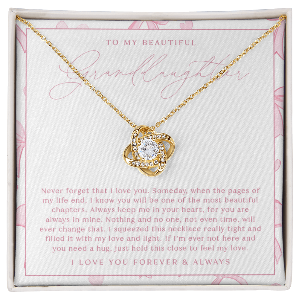 Granddaughter Gift - Love Knot Necklace