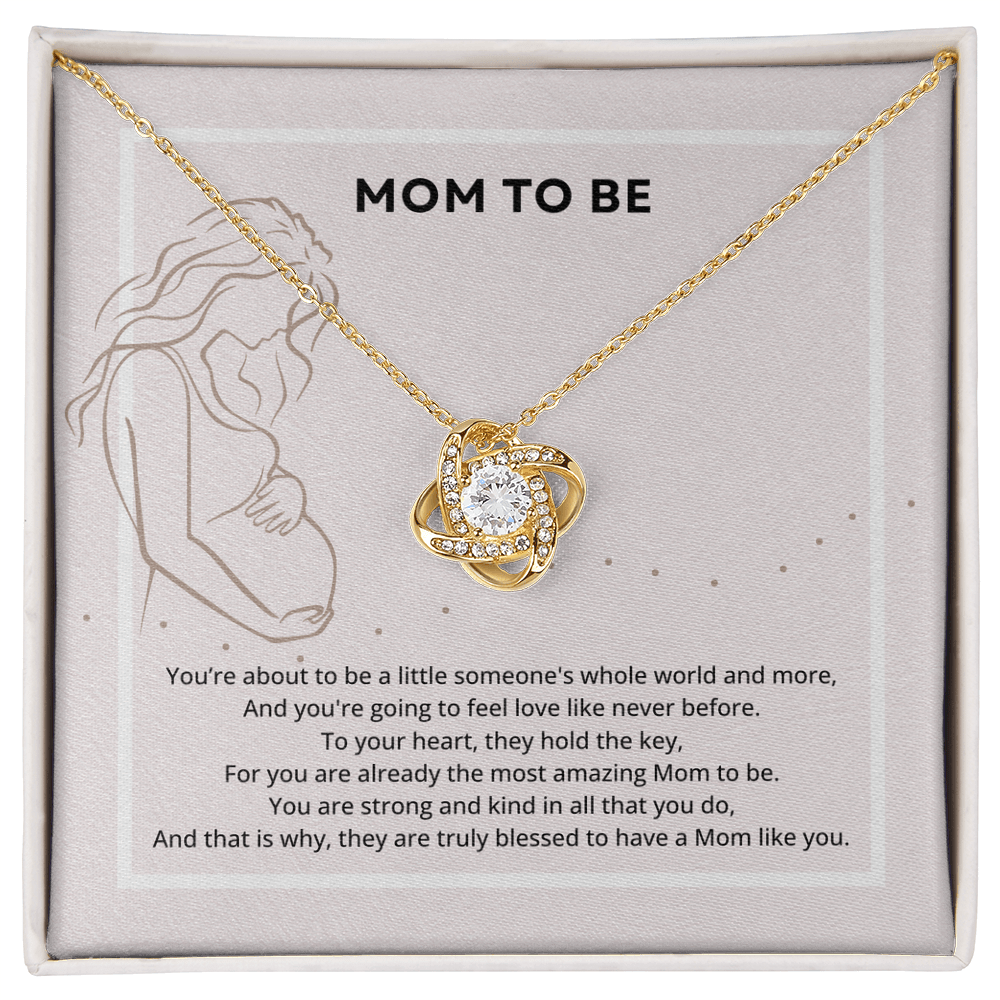 Mom To Be Love Knot Necklace