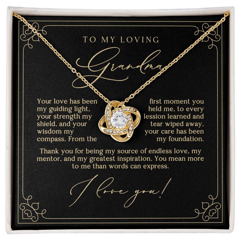 Gold Frame Endless Love Grandma Necklace