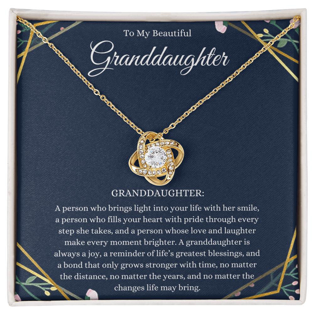 To My Granddaughter Definition Necklace