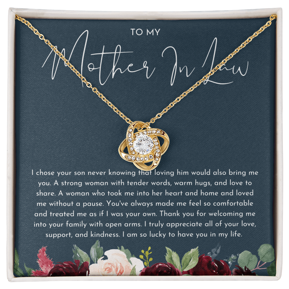 To My Mother In Law - Love Knot Necklace