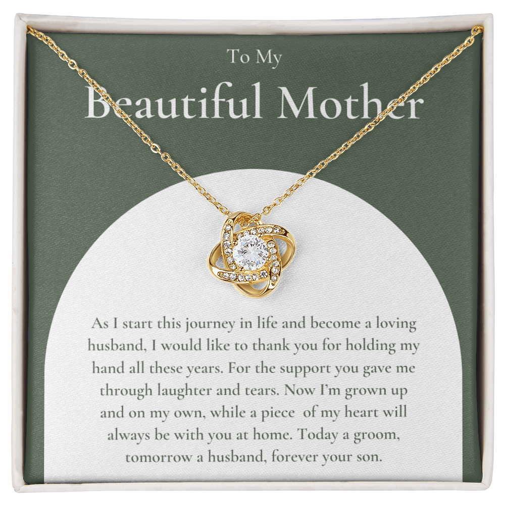 Mother Of The Groom Gift From Son - Love Knot Necklace