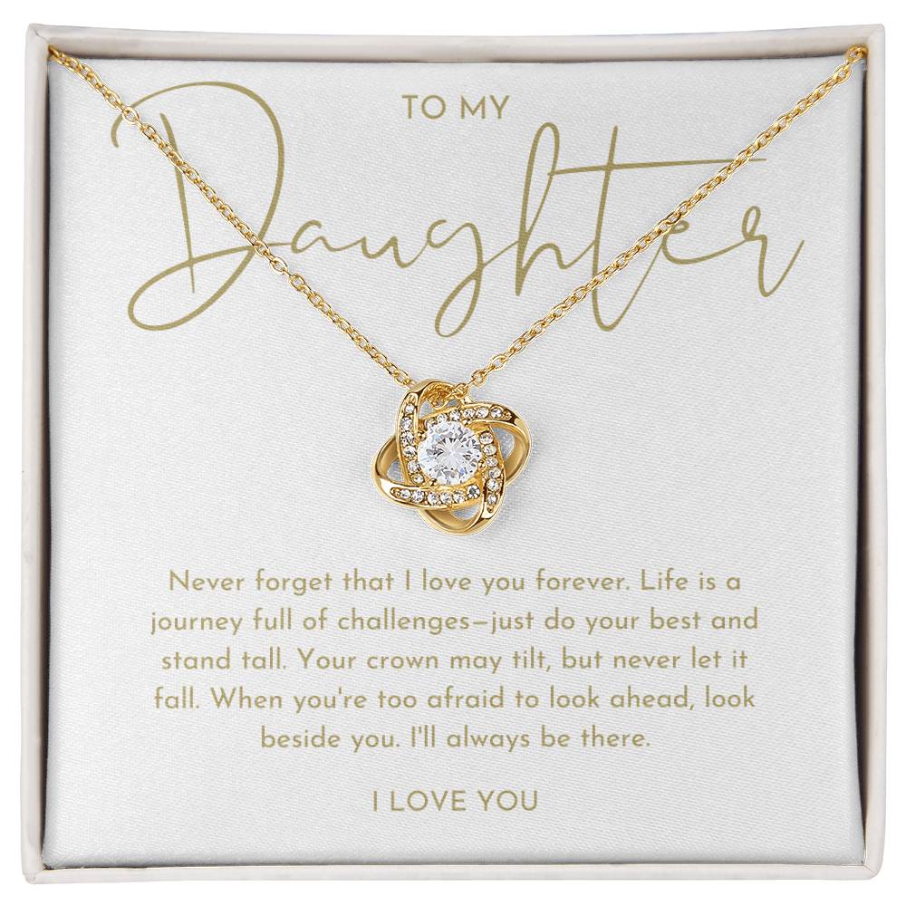 To My Daughter Gift - Love Knot Necklace