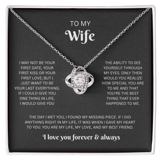 To My Wife - Love Knot Necklace