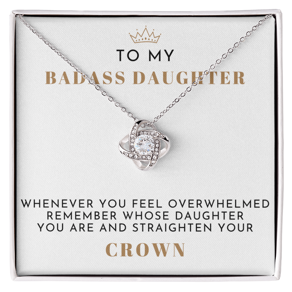 To My Badass Daughter - Love Knot Necklace