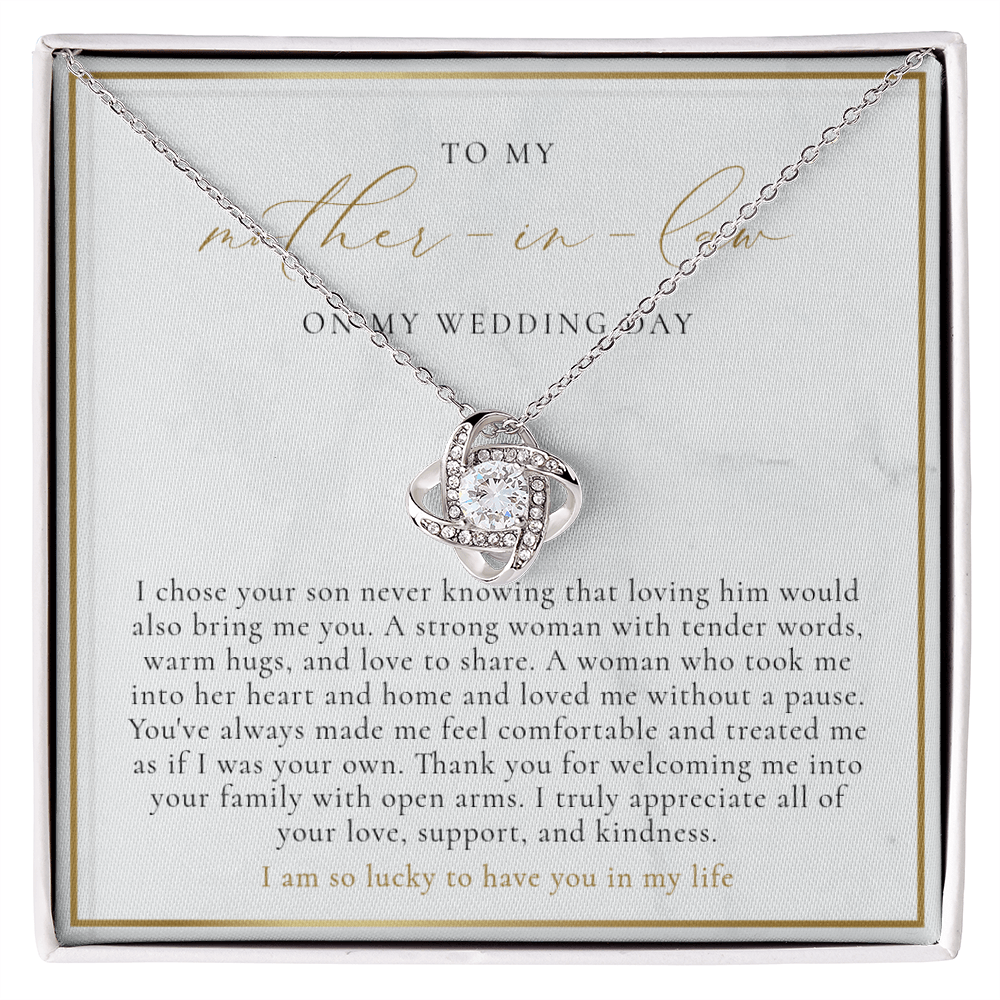 Mother In Law Wedding Gift - Love Knot Necklace