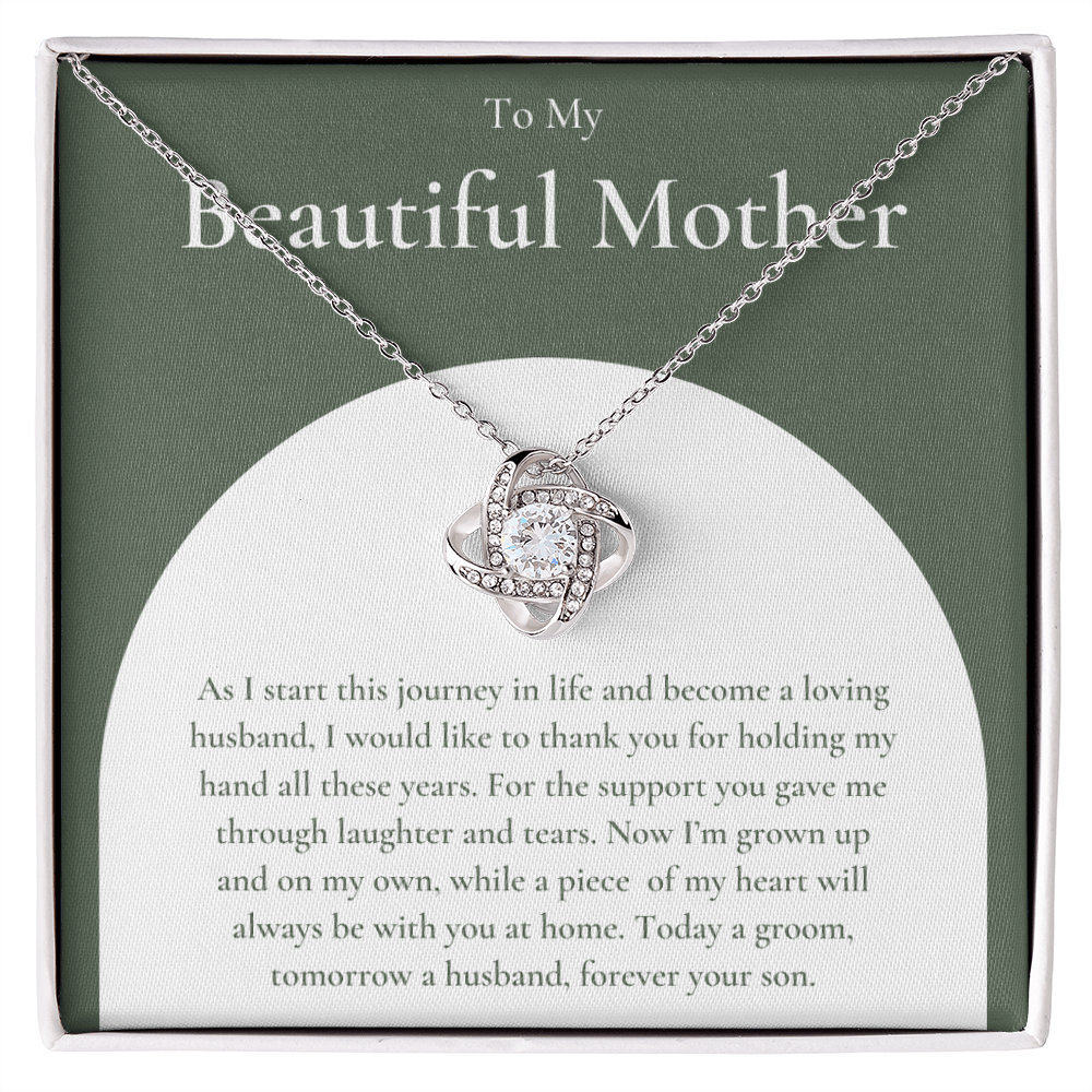 Mother Of The Groom Gift From Son - Love Knot Necklace